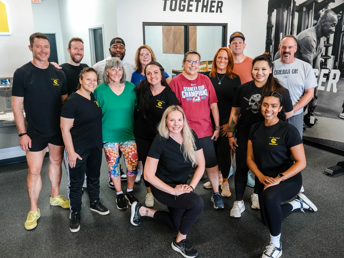 Members and coaches together at Alloy Personal Training Colorado Springs
